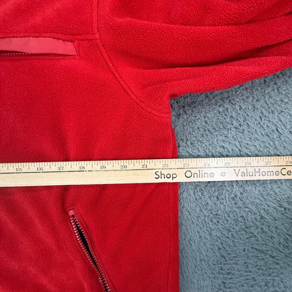 L.L. Bean Fleece Jacket Mens L Red Polartec Windbloc‎ Full Zip Outdoor